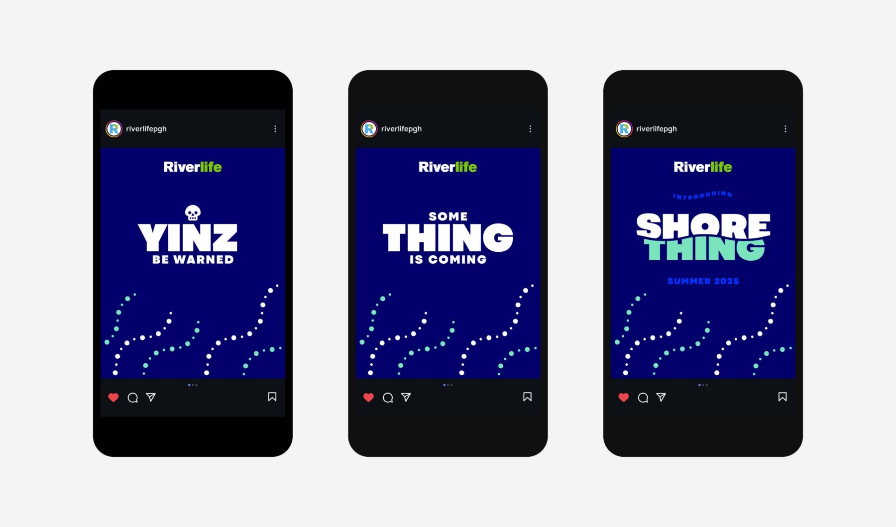 Instagram posts teasing the project